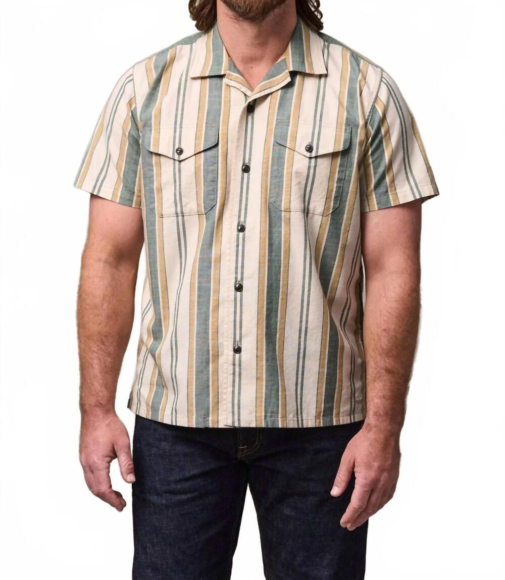 NEW FILSON chambray camp shirt in natural/ khaki